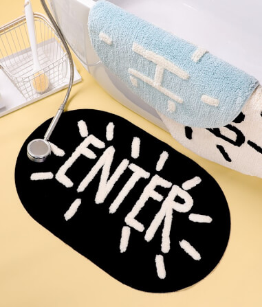 พรม MJHOMEDESIGNS DOORMAT CARPET 03 ขนาด 40*60 CM ดำ_2